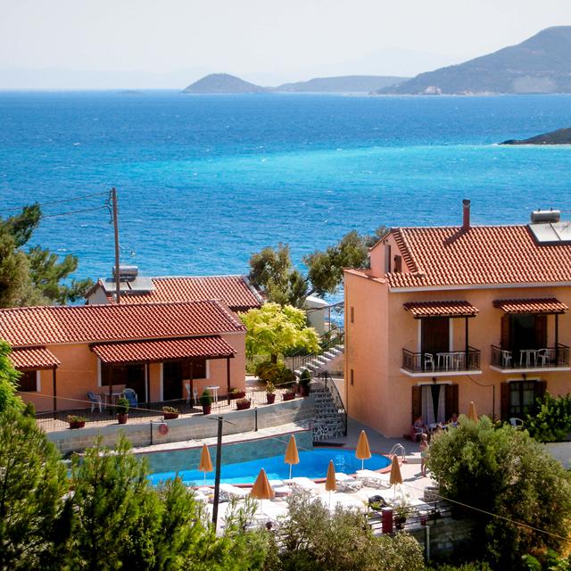 Vakantie Appartementen Villa Themos in Kokkari (Samos, Griekenland)