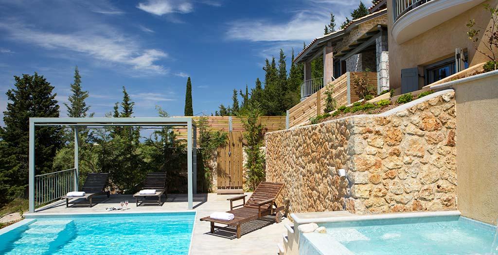 Bijzondere accommodaties Acquaterra Villas in Tsoukalades (Lefkas, Griekenland)