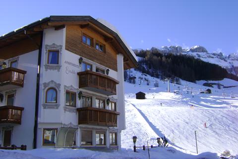 Korting skivakantie Dolomiti Superski ⛷️ Appartementen Evaldo