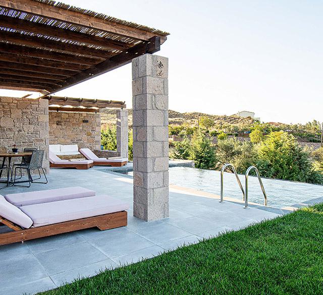 Bijzondere accommodaties Mont D' Olives Luxury Villas in Eftalou (Lesbos, Griekenland)